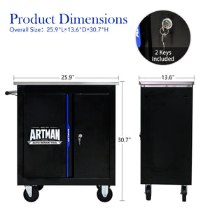 Movable Lockable Double Door Partition With Lock Multi Functional Hardware Storage Tool Car Auto Repair Locker