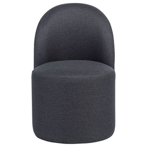 Aubrey Upholstered Barrel Dining Side Chair Charcoal (Set of 2)