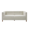 Modern 3 Seater Sofa, Upholstered Couch With Curved Armrests