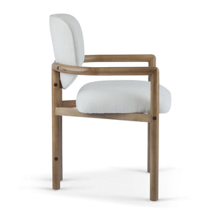 Upholstered Arm Dining Chairs (Set of 2)