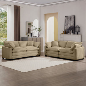 Elegant Oversized Sectional Sofa Set With Deep Seats And Flexible Layout