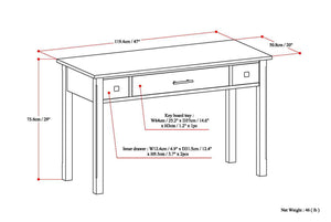 Avalon - Handcrafted Writing Office Desk