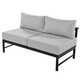 Modular U-Shaped Aluminum Outdoor Sofa Set