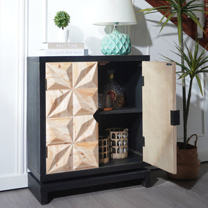 3D Geometric Double-Door Cabinet