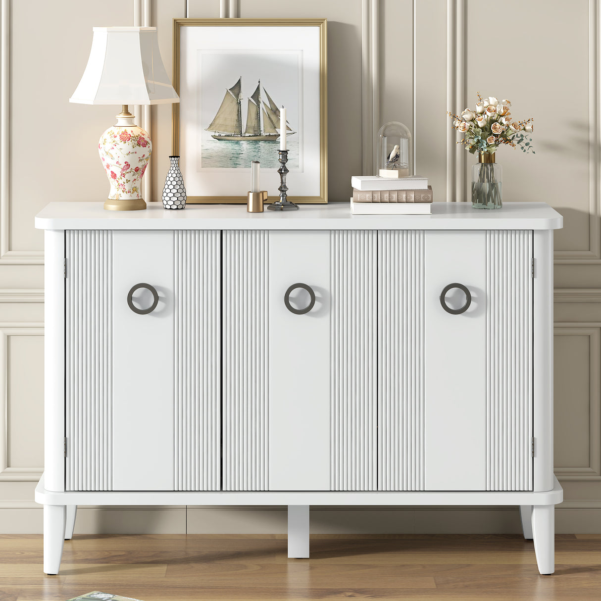 Brooklyn  Contemporary White Console Cabinet