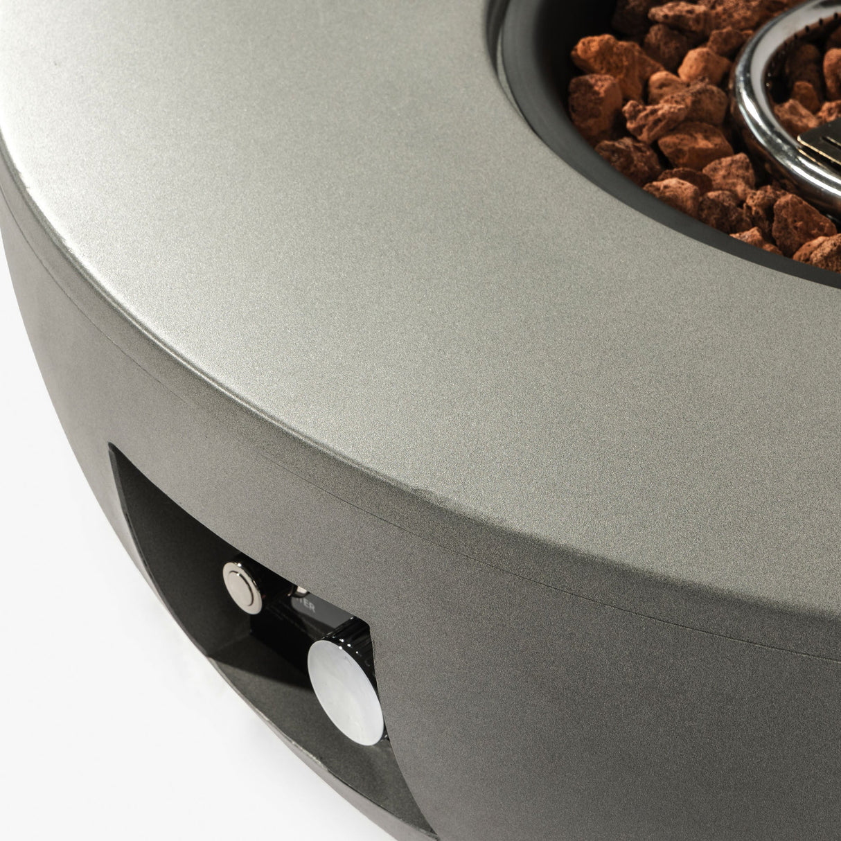 36" Propane Gas Fire Pit Table - Grey Steel