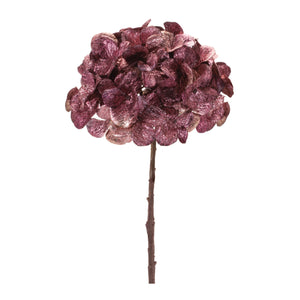 Metallic Hydrangea Flower Stem (Set of 4)