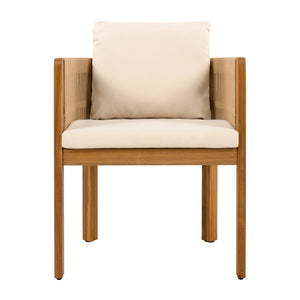 Outdoor Dining Chairs With Rope Handles (Set of 2)