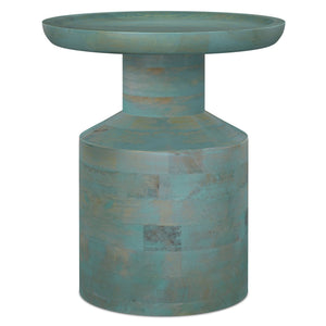 Handcrafted Wooden Accent Table with Sculptural Design - Multiple Colors