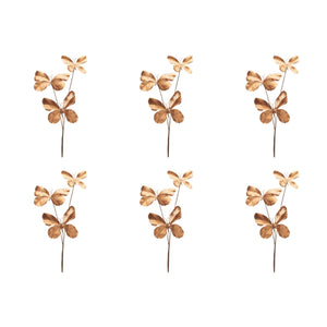 Metallic Butterfly Spray (Set of 6); Gold