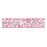 Candy cane print wired ribbon (set of 2)