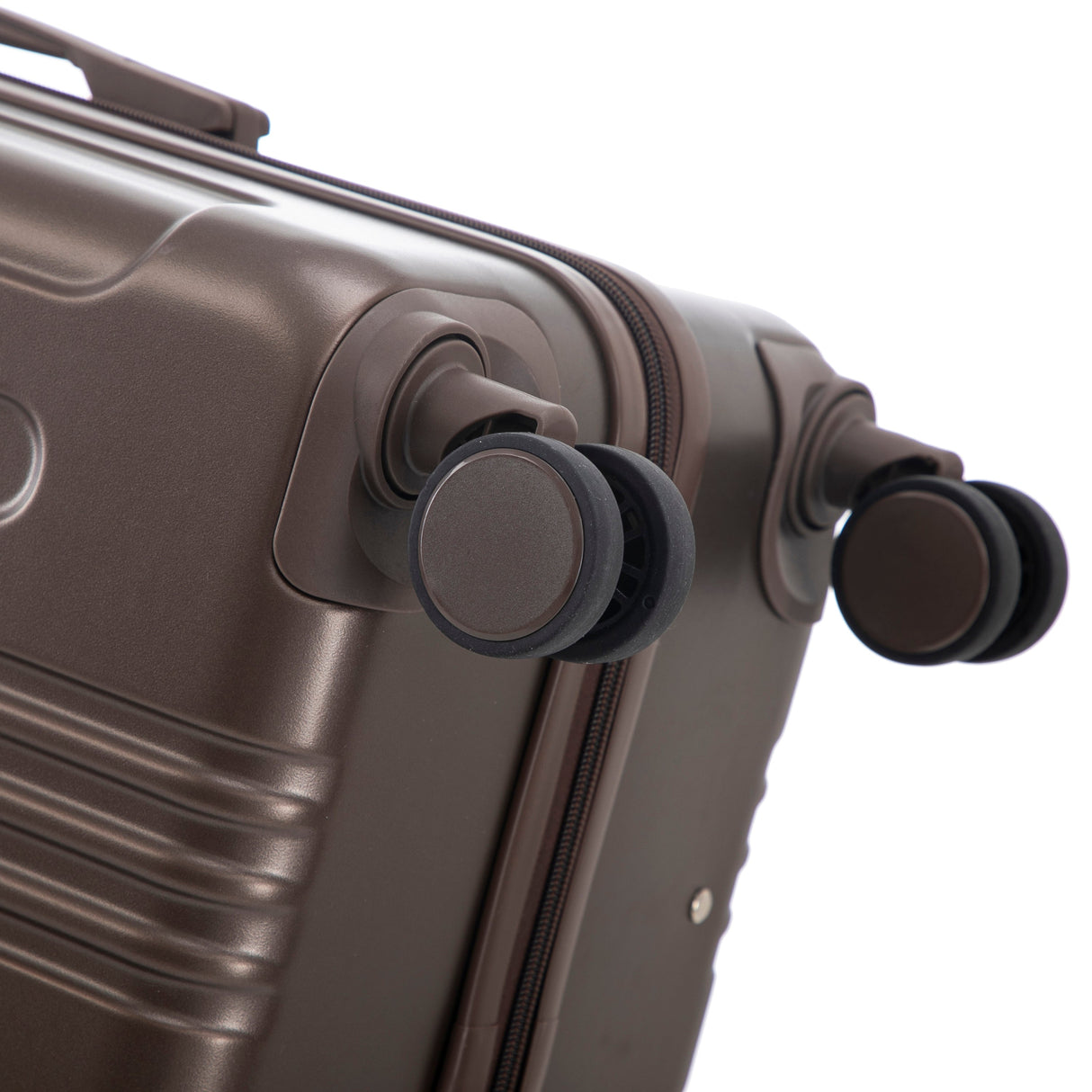 3 Piece ABS Spinner Wheel Luggage Set (Brown)