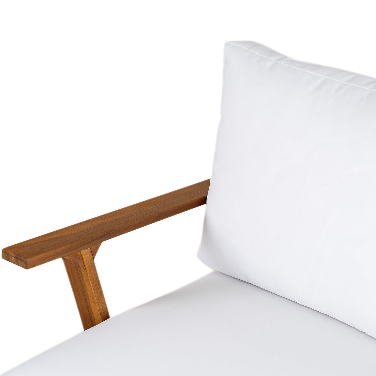 Acacia Wood Outdoor Sofa Set for 4 with Cushions and Coffee Table