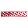 Embroidered peppermint wired ribbon 4" x 5 yds.
