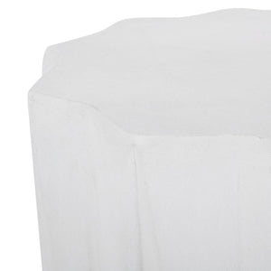 Outdoor Lightweight Concrete Side Table - Antique White