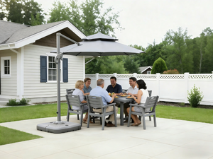HDPE Outdoor Patio Dining Set - Table and Six Chairs