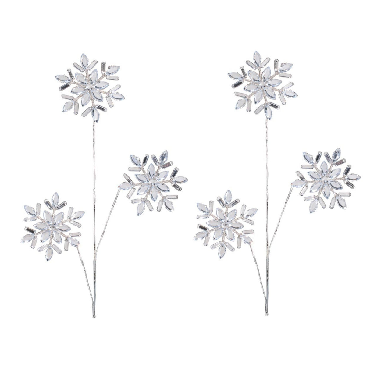 Jewel Snowflakes Spray (Set of 2)