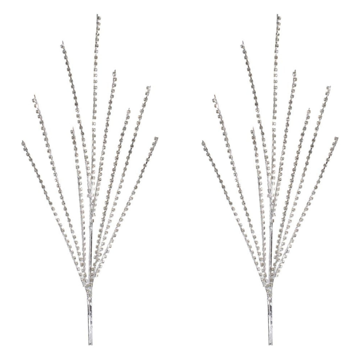 Jewel Bead Spray (Set of 2); Silver