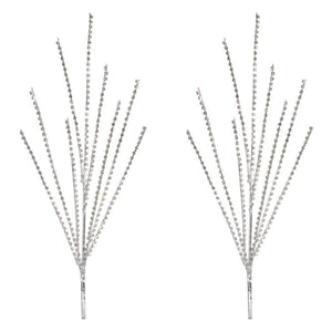 Jewel Bead Spray (Set of 2); Silver