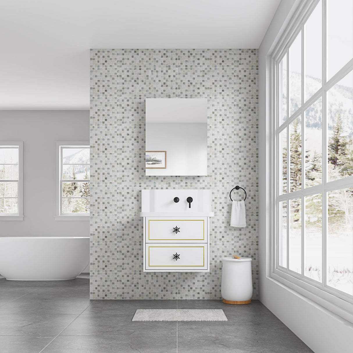 24'' W x 30'' H Surface Frameless Mirror Medicine Cabinet