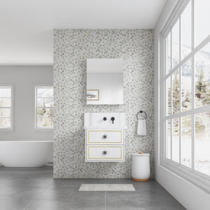 24'' W x 30'' H Surface Frameless Mirror Medicine Cabinet
