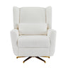Power Recliner Chair Swivel with Boucle Upholstery and 360° Swivel