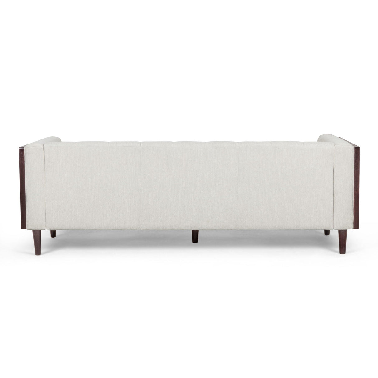 Contemporary Mid-Century Charm 3 Seater Sofa With Button Tufted Waffle Stitching