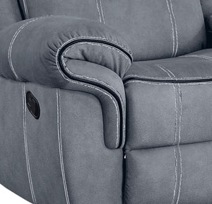 Zubaida - Two Tone Recliner Loveseat With USB Port Console