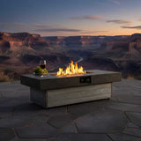 Outdoor Firepit Table, 48 x 24 Inch Rectangle Fire Pit Table