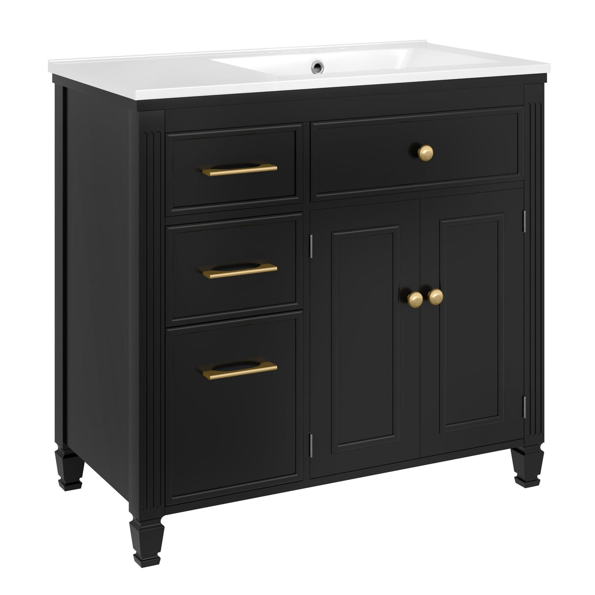 Modern Bathroom Vanity With Ceramic Sink