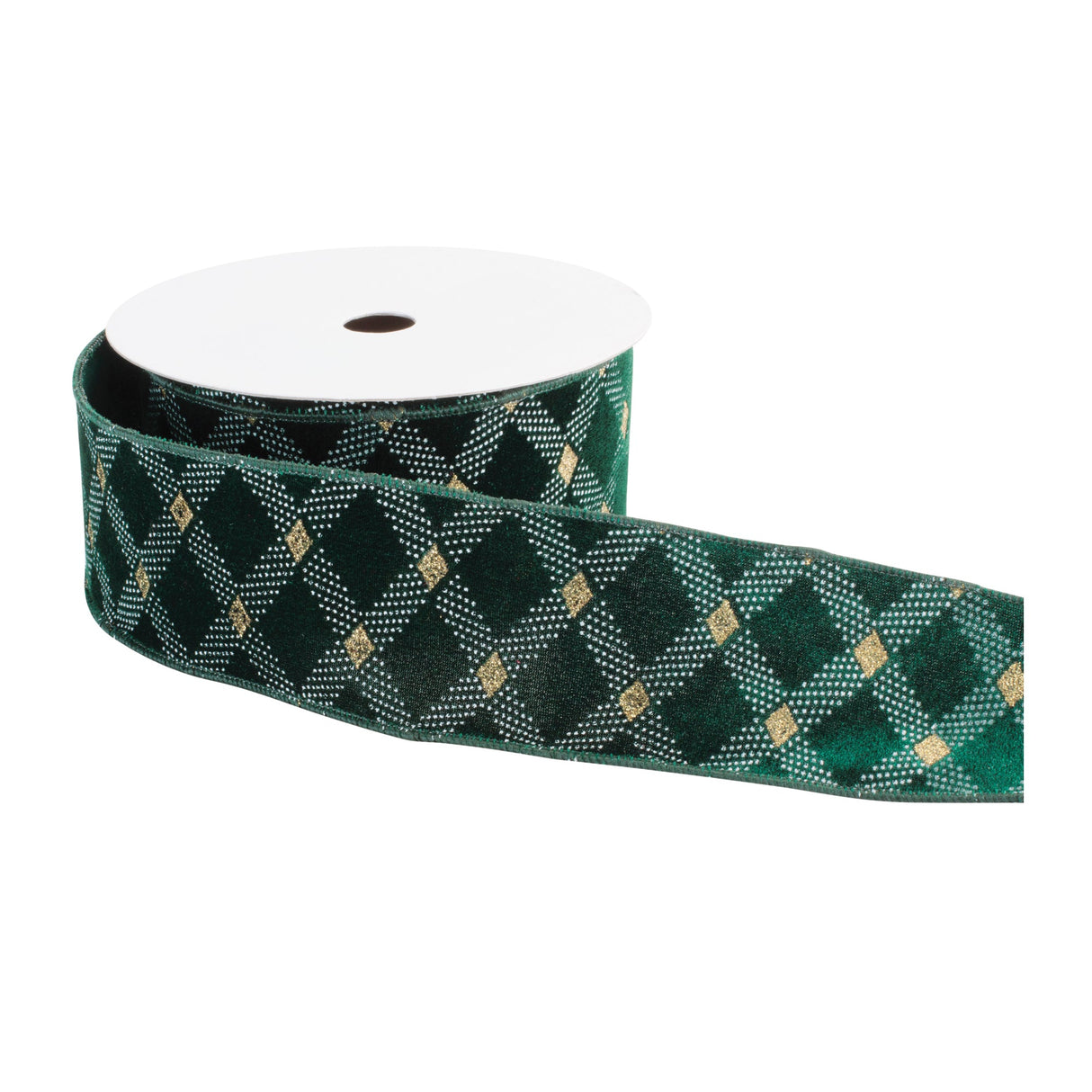Diamond Lattice Wired Nylon/Polyester Ribbon 2.5" x 10 Yds.