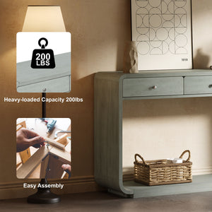 onsole Table With 3 Drawers And Display Shelf