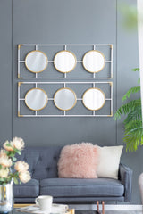 3 Mirror Piece Wall Mirror In Rectangular Frame For Bedroom And Living Room