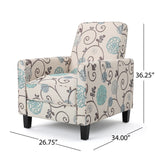 Abernathy Floral Push-Back Recliner of Refined Comfort