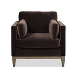 Contour Velvet Upholstered Accent Chair with Removable and Reversible Back - Accent Chairs