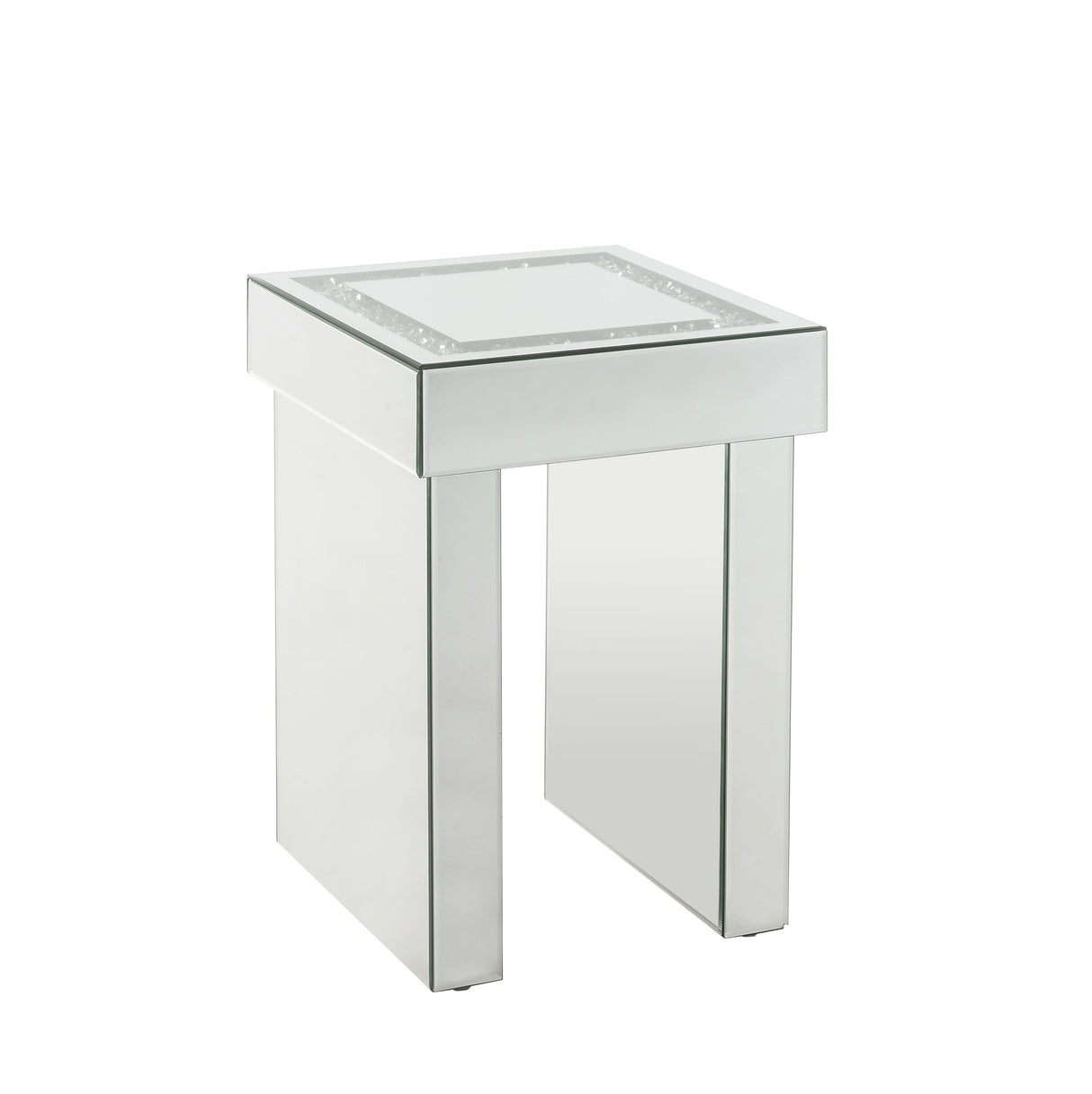 Noralie Mirrored & Faux Diamonds End Table