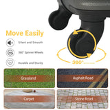 7-Piece Luggage Set ABS Lightweight & Durable Suitcase with Spinner Wheels TSA Lock (20/24/28) Dark Grey