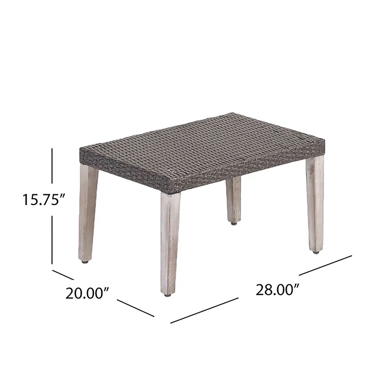 Savannah Outdoor Wicker And Ottoman - Gray