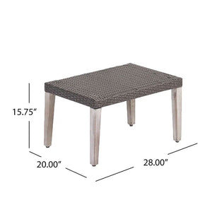 Savannah Outdoor Wicker And Ottoman - Gray