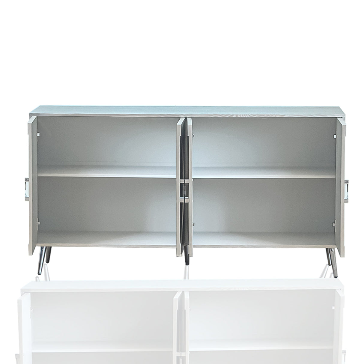 Modern Lacquered 4 Door Wooden Cabinet