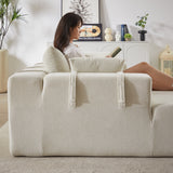 Modern Chenille Upholstered Sectional Sofa Couch Set