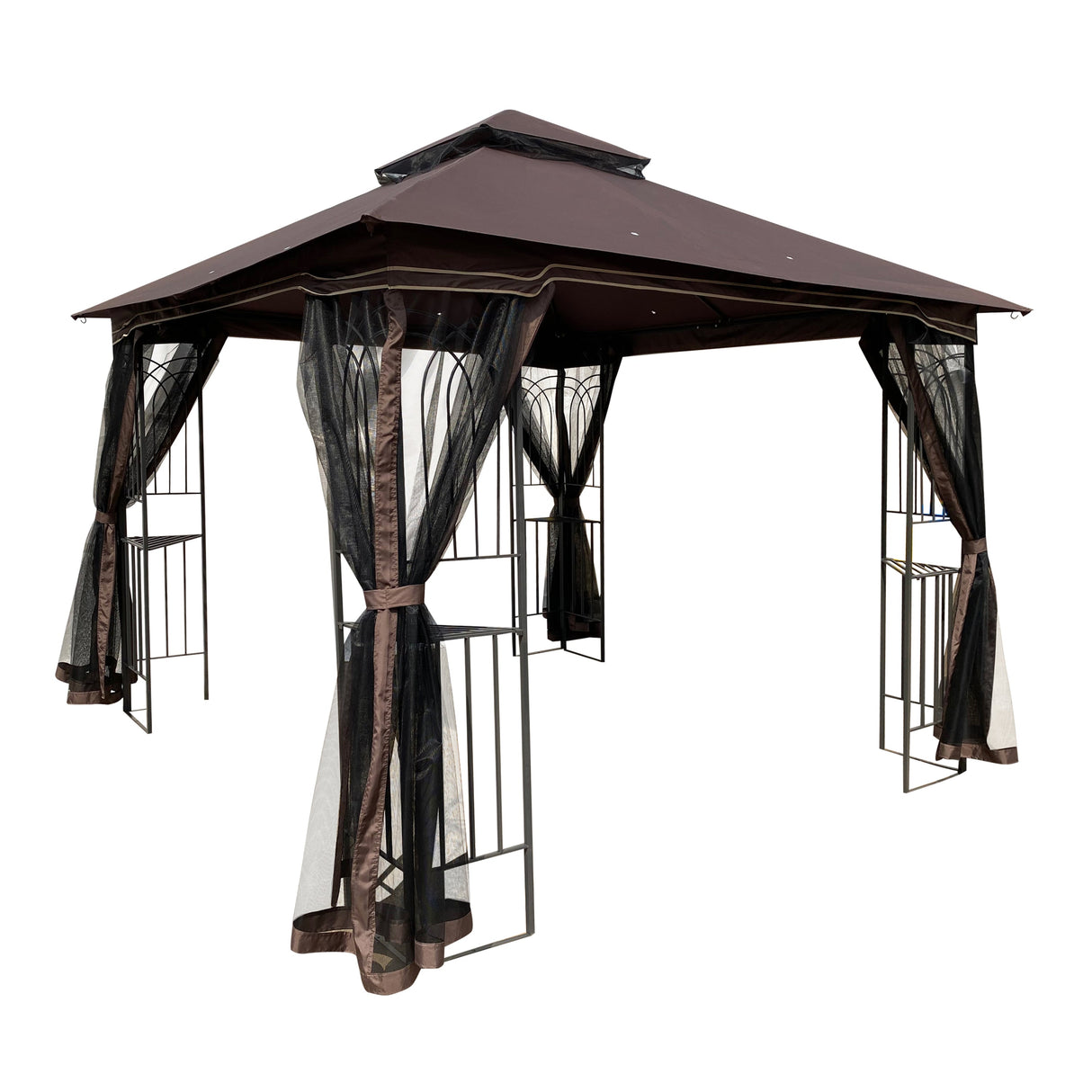 Gazebo tent with double roof & mosquito net