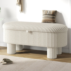 Storage Ottoman Upholstered Bench with Lift-Top Storage for Bedroom