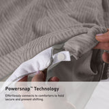 BedGear Performance Duvet Set, Queen - Taupe/Arrowhead