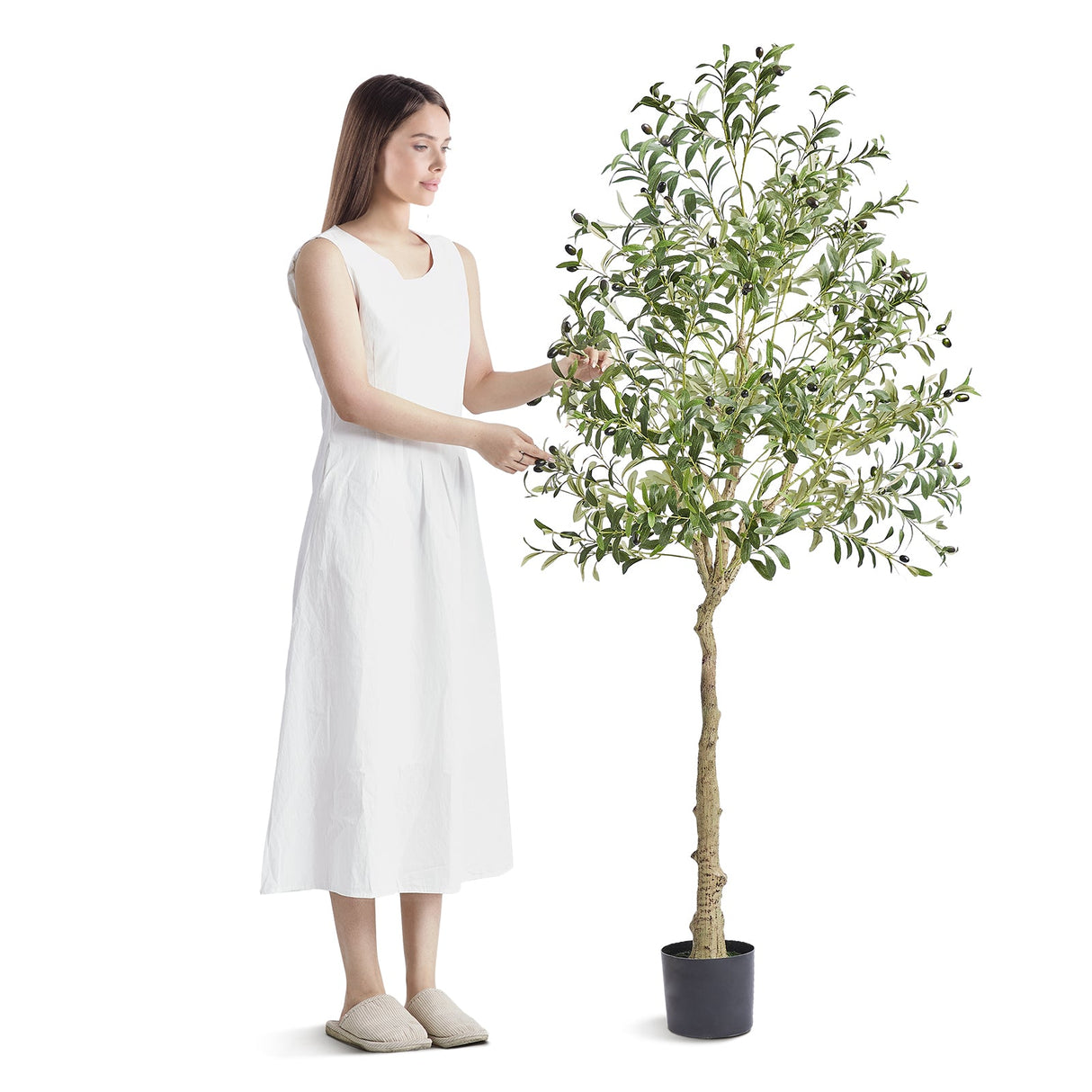 Artificial Olive Tree - 6 FT Tall Faux Plant