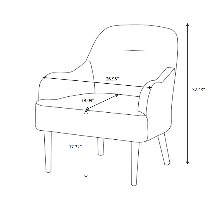 The Caroline Chenille Upholstered Accent Chair