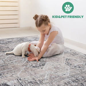 Payas - 6' X 9' Traditional Area Rug - Cream / Anthracite
