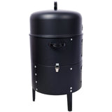 17 Inch Steel Charcoal Smoker Heavy Duty Round BBQ Grill