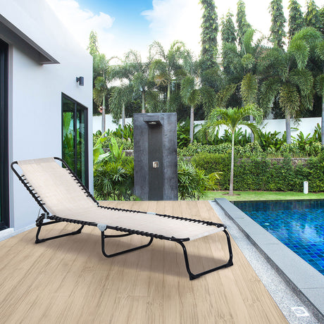 Folding-chaise-lounge-with-4-position-reclining-back,-breathable-mesh-seat-Outdoor-Seating