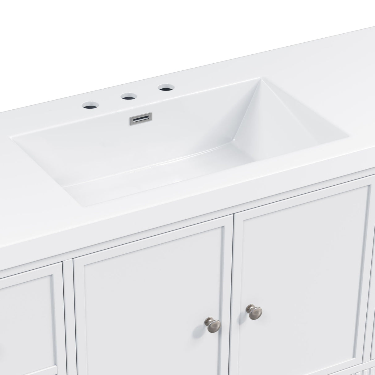 Bathroom Vanity With Separate Sink, Soft Close Doors And 4 Drawers